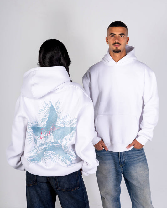 "El Baron" White Hoodie