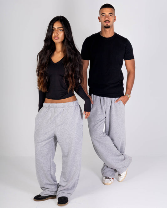 TEMA "Lit Grey" Wide Sweatpants – Light Grey